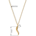 Gold plated chili pepper pendant necklace for women with 43cm+5cm adjustable chain - 18K Gold / Gold