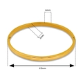 Sleek minimalist gold plated stainless steel bangle with 63mm inner diameter and 4mm width - Narrow Style / Gold