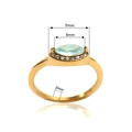 Δαχτυλίδι τιτανίου 18K με γαλάζια πέτρα marquise και λευκά ζιργκόν - Μέγεθος 6 / 2.0mm / Χρυσό