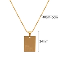 Minimalistische goldene Edelstahl-Kugelkette mit poliertem quadratischem Anhänger - 18K-Gold / Gold-THE WORLD IS YOURS