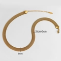 8mm golden mesh chain necklace in vintage style with lobster clasp and K18 tag - 18K Gold / Gold