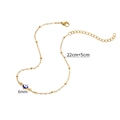 Dettaglio della catena dorata evil eye da 22 cm con misure precise del pendente 6 mm - Oro 18K / Collana Dorata 2