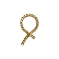 Moderner minimalistischer goldener Box-Kettenring mit industriellem Glieder-Design - US 7 / Gold