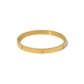 18K vergulde roestvrijstalen scharnierarmband met drievoudige zirkonia-kristallen - 3-Groep Diamant Tegel Stijl (SB22122005)