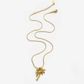 Collana minimalista con ciondolo a palma dorata e catena regolabile per uno stile estivo - Collana con Palma