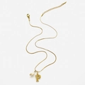 Collana dorata in acciaio inossidabile con ciondolo lettera P ed elegante perla bianca - Collana Lettera P
