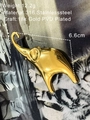 Golden elephant brooch made of 316 stainless steel with 18k gold plating 6.6cm - Gold Elephant
