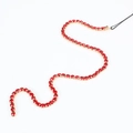 Gouden haarketting met rode strassteentjes en een zwarte haarclip voor kapsels - Rood (13110)