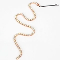 Catena per extension con fermaglio nero e strass in cristallo AB su base dorata - Bianco AB (13110)