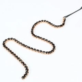 Catena per capelli con strass neri e base in metallo dorato per extension di tendenza - Nero (13110)