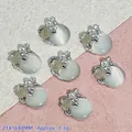 Detailaufnahme des Rosen-Anhänger aus Katzenauge mit Perle und 21x16x8mm Größe - Katzenaugenstein Blume Anhänger (G202)