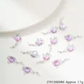 Detailansicht der Planeten-DIY-Anhänger in lila Verlauf mit 27x13x6mm Größenangaben - Planet Anhänger (G192)