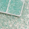 Détail de perles en verre gelée vert menthe 6/8mm pour la fabrication de bijoux DIY - Perle de verre crémeuse (A95)
