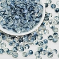 Détail macro de perles en verre dégradé bleu pour la création de bijoux DIY et artisanat - Perle de verre crémeuse (A70)