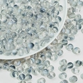 Macro de perles en verre transparent 6/8mm avec texture brume bleue pour bijoux DIY - Perle de verre crémeuse (A78)