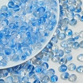 Perles en verre dégradé bleu et blanc pour la fabrication de bijoux et bracelets DIY - Perle de verre crémeuse (A83)