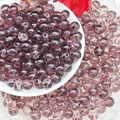 Macro shot of 8mm purple translucent glass round beads for DIY jewelry making - 8mm / Apricot