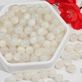 Perlmuttweiße Harz-Sternenlichtperlen mit irisierendem Glanz für DIY-Schmuck - 10mm Weiß