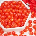 Orangefarbene Harzperlen mit Polarlicht-Schimmer für DIY-Schmuckherstellung und Armbänder - 10mm Rot