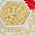 Cremegelbe Harzperlen mit Katzenaugenglanz für DIY handgefertigten Schmuck - 10mm Beige