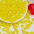 Iridescent aurora mermaid resin beads in bright ginger yellow for DIY jewelry making - 8mm Yellow