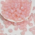Pink aurora resin beads with mermaid shimmer for DIY jewelry making and bracelets - 8mm Pink