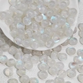 Spherical starry white resin beads with mermaid shimmer and iridescent finish for DIY - 10mm White Galaxy