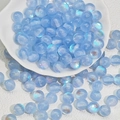 Hellblaue Meerjungfrau Aurora Harzperlen mit Glitzereffekt für DIY Schmuckbasteln - 8mm Himmelblau