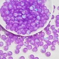 Lila Aurora Harzperlen mit 8-10mm Meerjungfrau-Glitzer für DIY-Schmuckherstellung - 8mm Dunkelviolett