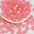 Zartrosa 8mm Meerjungfrau Harzperlen mit irisierendem Schimmer und Bohrung für DIY Schmuck - 8mm Pfirsich