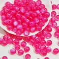 Magenta Sternenhimmel Harzperlen mit Schimmereffekt für DIY Schmuck 8mm rund - 8mm Rosenrot