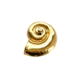 Spilla a conchiglia dorata in stile vintage francese con finitura in acciaio lucido - Oro