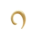 Orecchino a spirale a forma di U con finitura in oro martellato - Oro