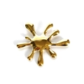 Broche de acero inoxidable dorado en forma de salpicadura con acabado de espejo - Dorado