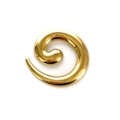Broche moderno de círculo en espiral en oro pulido para un estilo elegante y chic - Dorado