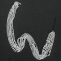 Accessorio per capelli a catena multistrato argento con fermaglio nero per stile elegante - Stile con Nappe Multistrato Argento (13790)