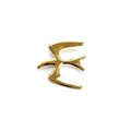 Broche de pájaro golondrina en acero inoxidable dorado pulido con acabado minimalista - Dorado