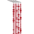 Set di 5 forcine per capelli con nappe di perle rosso cremisi e clip metalliche nere - Set Catena per Capelli Nappina Perle (13770) / Rosso