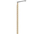 Catena per capelli in lega dorata con clip nera opaca e frange stile conchiglia - 13670B (Catena Semplice a Doppio Filo)