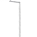Black metal bobby pin with double silver chain extension for hair styling accessories - Group 1