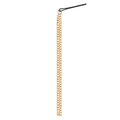 Dual-strand gold fringe hair chain accessory attached to a black bobby pin - Double Layer Fine Chain Tassel (13820A)