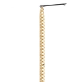 Minimalist double-layered gold chain hair clip featuring round and Cuban style links - Mixed Texture Double Chain (13820C)