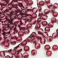 Dark red 8-10mm crackle glass beads with white spiderweb texture for DIY jewelry - 10mm / Red Jade Style (16#)