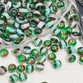 Green and white cracked glaze glass spacer beads for DIY jewelry making and bracelets - 10mm / Light Green Transparent Bead (17#)