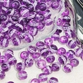 8-10mm transparent purple glass bead with white crackle pattern for DIY jewelry making - 10mm / Purple Transparent Bead (20#)