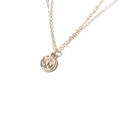 Collana con ciondolo rotondo albero della vita dorato con catena sottile minimalista - Piastra Rotonda Albero della Vita Oro (20400-10)