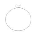 Minimalistische zilveren roestvrijstalen slangenketting met karabijnsluiting en verlenging - Zilver (40+5)