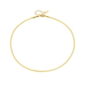 Collier minimaliste en maille serpent dorée en acier inoxydable avec fermoir mousqueton et logo - 2.5 / Or