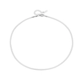 Collier chaîne serpent plate en acier inoxydable argenté avec fermoir mousqueton réglable - 2.5 / Argent