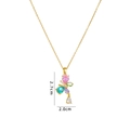 Collana con farfalla colorata in acciaio al titanio con perle e nappe da donna - Stile Farfalla D (Oro)